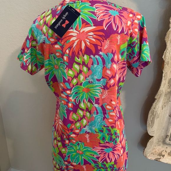 SIMPLY SOUTHERN “COSTA RICO” V-Neck SS Shirt M NWT - Picture 2 of 9